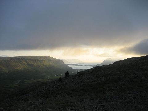 View into the whale fjord / Blick in den Walfjord